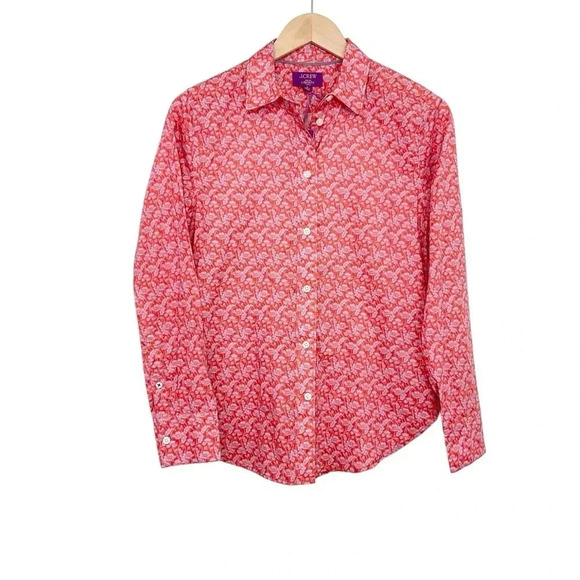 J. Crew Liberty Fabric Slim Fit Shirt Toutouayette Size 2 - Picture 1 of 6